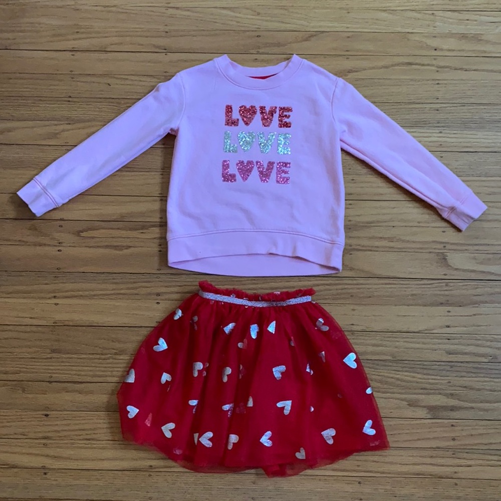 Valentine’s/Heart Love sweater & skirt